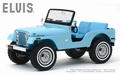 Jeep CJ 5  licht blauw - Light blue Elvis  1/18