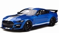 Mustang Shelby GT500 2020 Blauw - Blue white stripes 1/18