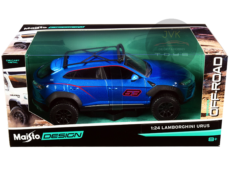 Lamborghini Urus # 63 Off road blauw  Blue 1/24