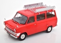Ford Transit Bus 1965-1970 + roofrack Rood / Red 1/18