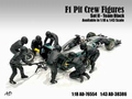 F1 pitcrew figures set # 2 Team Zwart - Black 1/18