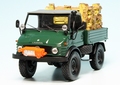 Unimog 406 groen - green met hout lading with wood blocks 1/43