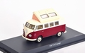 VW Volkswagen Bus T1b camper Rood/wit  Red/white 1/43