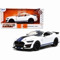Ford Shelby Mustang 2020 GT500 Wit - White blue stripes 1/24