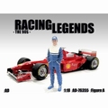 Racing legends - 90s A Piloot met blauwe pet 1/18